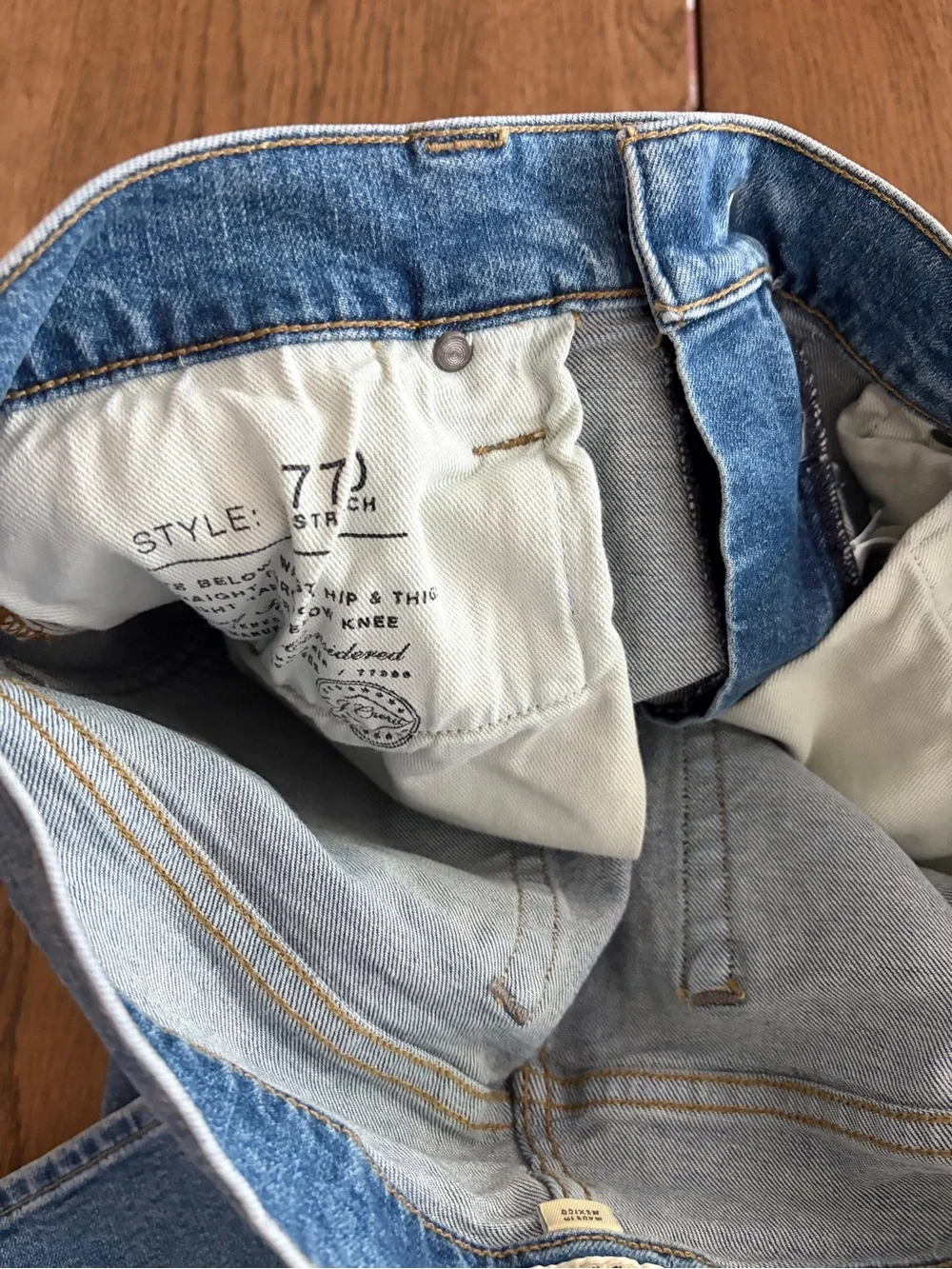 J. Crew 770 34x34 men’s Straight-fit stretch jean in three-year wash AW296